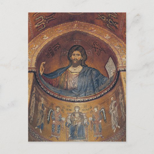 Christus Pantocrator en Madonna Briefkaart (Voorkant)