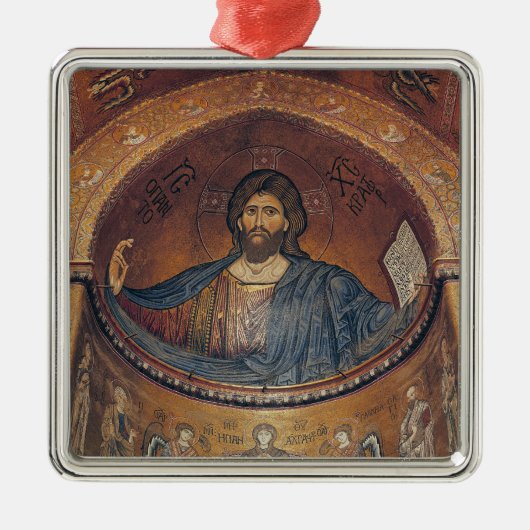 Christus Pantocrator en Madonna Metalen Ornament (Voorkant)