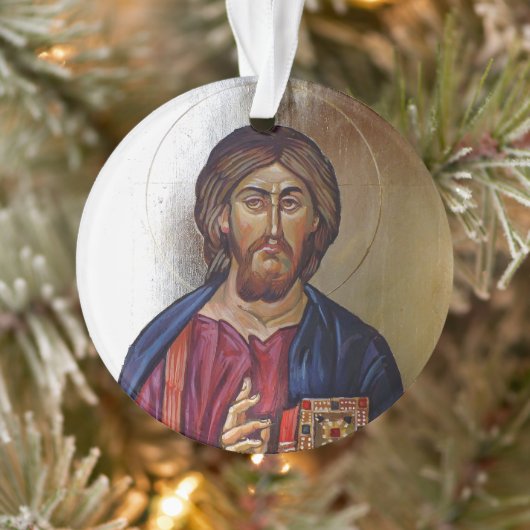 Christus Pantocrator en Saint Mary Theotokos Ornament (Boom)