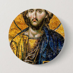 Christus Pantocrator Mosaic Ronde Button 7,6 Cm