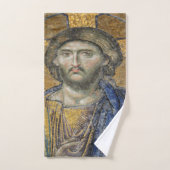 Christus Pantocrator Mosiac Iconic Religic Roman A Bad Handdoek (Handdoek)