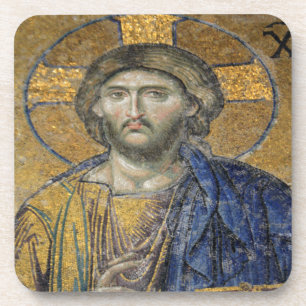 Christus Pantocrator Mosiac Iconic Religic Roman A Bier Onderzetter