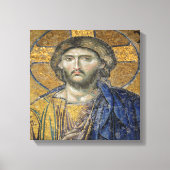 Christus Pantocrator Mosiac Iconic Religic Roman A Canvas Afdruk (Voorkant)