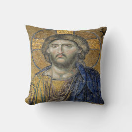 Christus Pantocrator Mosiac Iconic Religic Roman A Kussen