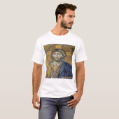 Christus Pantocrator Mosiac Iconic Religic Roman A T-shirt (Voorkant volledig)