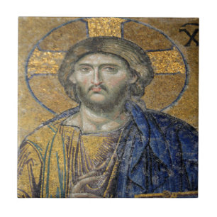 Christus Pantocrator Mosiac Iconic Religic Roman A Tegeltje