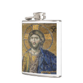 Christus Pantocrator Mozaïek Iconische Religieuze  Heupfles (Links)