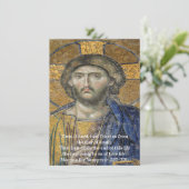 Christus Pantocrator Mozaïek Iconische Religieuze  Kaart (Staand voorkant)
