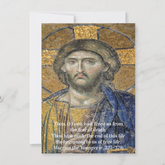 Christus Pantocrator Mozaïek Iconische Religieuze  Kaart (Voorkant)