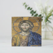 Christus Pantocrator Mozaïek Iconische Religieuze  Kaart (Staand voorkant)