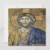 Christus Pantocrator Mozaïek Iconische Religieuze  Kaart (Voorkant)