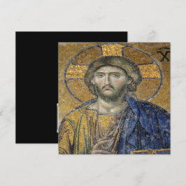 Christus Pantocrator Mozaïek Iconische Religieuze  Kaart
