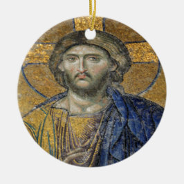 Christus Pantocrator Mozaïek Iconische Religieuze  Keramisch Ornament