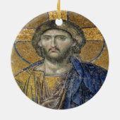 Christus Pantocrator Mozaïek Iconische Religieuze  Keramisch Ornament (Achterkant)