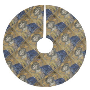 Christus Pantocrator Mozaïek Iconische Religieuze  Kerstboom Rok