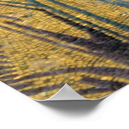 Christus Pantocrator Mozaïek Iconische Religieuze  Poster (Hoek)