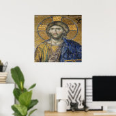 Christus Pantocrator Mozaïek Iconische Religieuze  Poster (Thuiskantoor)