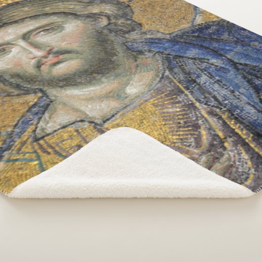 Christus Pantocrator Mozaïek Iconische Religieuze  Sherpa Deken (3/4)