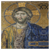 Christus Pantocrator Mozaïek Iconische Religieuze  Stof (Close Up)