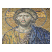 Christus Pantocrator Mozaïek Iconische Religieuze  Tafelkleed (Voorkant (Horizontaal))