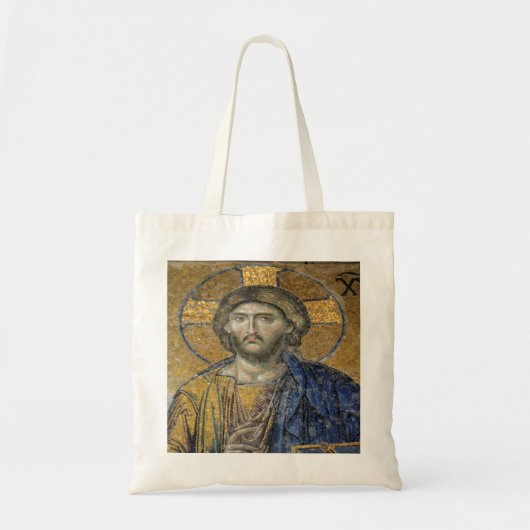 Christus Pantocrator Mozaïek Iconische Religieuze  Tote Bag (Voorkant)