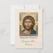 Christus Pantocrator Orthodox Foto Memorial Bedankkaart (Voorkant)