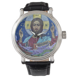 Christus Pantocrator Orthodox Icoon Horloge