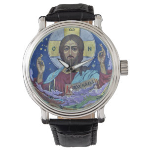 Christus Pantocrator Orthodox Icoon Horloge