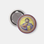 Christus Pantocrator Orthodox Icoon Magneet (Voorkant / Achterkant)
