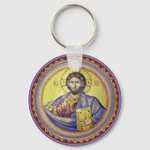 Christus Pantocrator Orthodox Icoon Sleutelhanger (Achterkant)