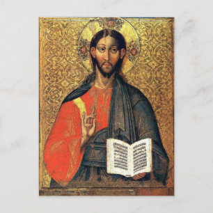 Christus Pantocrator Orthodoxe Icoon 16e eeuw Briefkaart