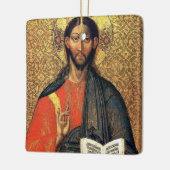Christus Pantocrator Orthodoxe Icoon 16e Eeuw  Keramisch Ornament (Links)