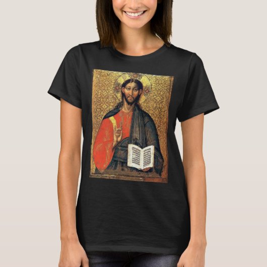 Christus Pantocrator Orthodoxe Icoon 16e eeuw  T-shirt (Voorkant)