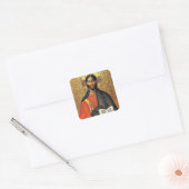 Christus Pantocrator Orthodoxe Icoon 16e eeuw  Vierkante Sticker (Envelop)