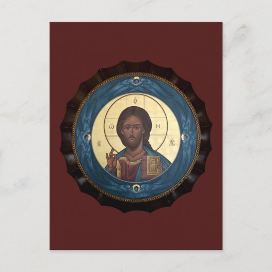 Christus Pantocrator Prayer Card Briefkaart (Voorkant)