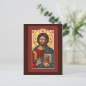 Christus Pantocrator Prayer Card Briefkaart (Staand voorkant)