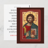 Christus Pantocrator Prayer Card Briefkaart (Voorkant / Achterkant)