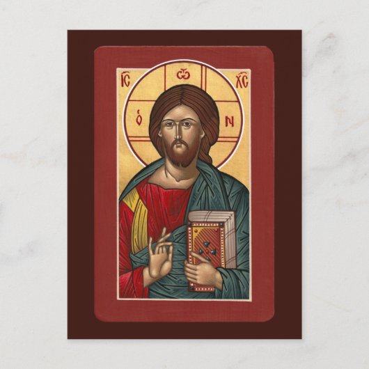 Christus Pantocrator Prayer Card Briefkaart (Voorkant)