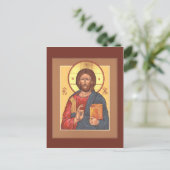 Christus Pantocrator Prayer Card Briefkaart (Staand voorkant)