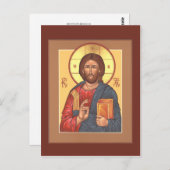 Christus Pantocrator Prayer Card Briefkaart (Voorkant / Achterkant)