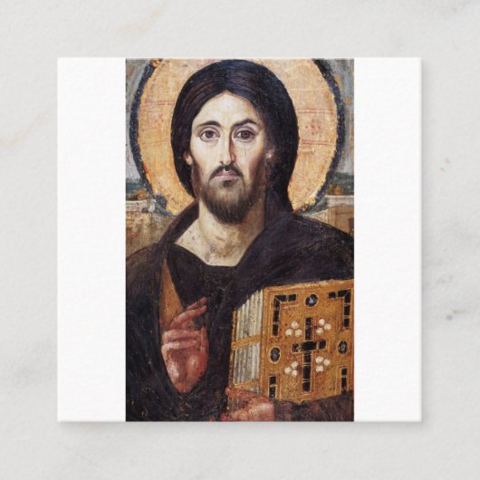 Christus pantocrator van het klooster van St. Cath Vierkante Visitekaartje (Voorkant)