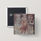 Christus Pantocrator, vanaf de apse Vierkante Button 5,1 Cm (Voorkant /achterkant)
