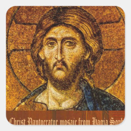 Christus Pantocrator Vierkante Sticker