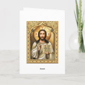 Christus Pantocrator - Wenskaart Kaart (Achterkant)