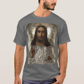 Christus Pantocrator Zilver Oklad Riza Russisch ic T-shirt (Voorkant)