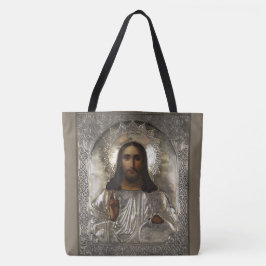 Christus Pantocrator Zilver Oklad Riza Russisch ic Tote Bag