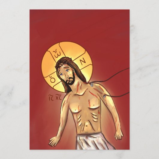 Christus Papier Icoon Kaart (Voorkant)