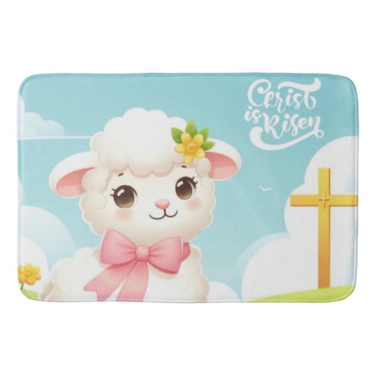 Christus/Pasen/lam/kruis Badmat (Voorkant)