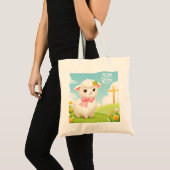 Christus/Pasen/lam/kruis Tote Bag (Voorkant (product))