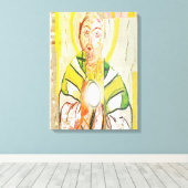 Christus Priest Stretched Canvas Print (Insitu (Houten vloer))